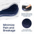 Crave Naturals Glide Thru Detangling Brush for Adults & Kids Hair. Detangler Hairbrush for Natural, Curly, Straight, Wet or Dry Hair. Hair Brushes for Women. Styling Brush (Blue)