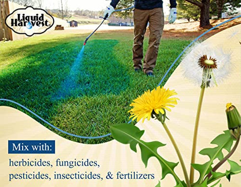 Liquid Harvest Lazer Blue Concentrated Spray Pattern Indicator 8 Ounces Perfect Weed Spray Dye, Herbicide Dye, Fertilizer Marking Dye, Turf Mark and Blue Herbicide Marker