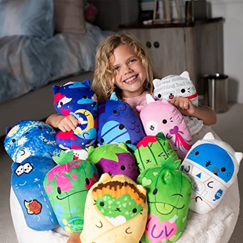Cats vs Pickles - Jumbo - Mint Chippie - 8.6" Super Soft and Squishy Stuffed Bean-Filled Plushies - Great for Boys and Girls Age 5-7. Collect These as Desk Pets, Fidget Toys, or Sensory Toys.