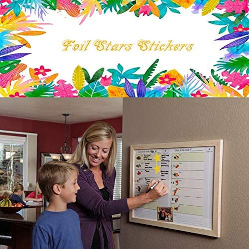 3840 PCS Foil Stars Stickers 0.43'' Shiny Sparkle Stars Stickers Reward Star Stickers Gold for School,DIY,Office and Home