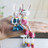 KESYOO 4Pcs Mini Bunny Figurines Resin Rabbit Statues Sculptures Easter Shelf Sitters Table Decorations Centerpieces for Kids Easter Birthday Party Supplies