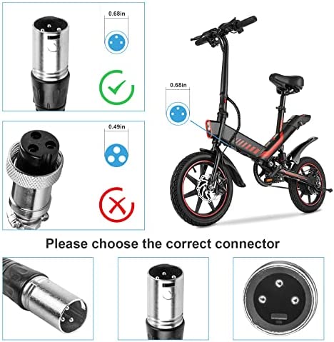 Tree 60W Scooter Battery Charger for LASHOUT Electric Bike, 24V 2A Lithium Charger Compatible with Jazzy Power Chair,Pride Hoveround Mobility,Schwinn S300 S350 S400 S500 Ezip 400 Mountain Trailz