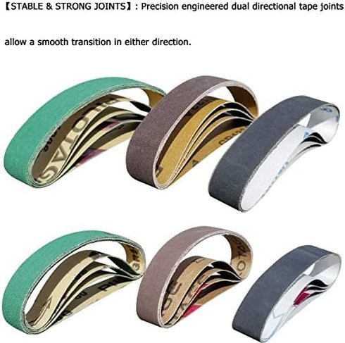 Sackorange 24 PCS 3/4" x 12" Replacement Knife Sharpener Sanding Belt Kit for Work Sharp Knife & Tool Sharpener Ken Onion Edition (WSKTS-KO)- 80/120/240/400/1000/1200 Grits