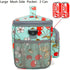 FlowFly Insulated Reusable Lunch Bag Adult Large Lunch Box for Women and Men with Adjustable Shoulder Strap Front Zipper Pocket and Dual Large Mesh Side Pockets, Cherry