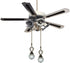 Set of 2 Vintage-Style Clear Fan Pull Ceiling Fan Chain Pulls Crystal Prism Ball
