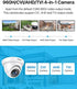 ZOSI 1080p Dome Security Cameras (Hybrid 4-in-1 HD-CVI/TVI/AHD/960H Analog CVBS),2MP Day Night Weatherproof Surveillance CCTV Camera Dome Outdoor/Indoor,Night Vision Up to 80FT