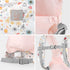 GAGAKU Doll Carrier Front and Back Soft Cotton Stuffed Animal Carriers for Baby, Rose Garden