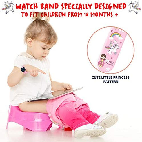 Potty Training Toilet Timer Watch for Girls, Fun Flashing Lights, Music, Water Resistant for Seat, Rechargeable, Smart Sensor, No Time Alarm, Amazing Kids, Baby & Toddler Potty Train Toilet Timer Pink