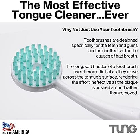 Peak Essentials | The Original Tung Gel | Premium | Tongue Cleaner | Odor Eliminator | Fight Bad Breath | Fresh Mint | BPA Free | Made in America | (2 Count)