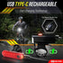 BLITZU Gator 450 Lumens Bike Lights Front and Back Set, Headlight and Tail Rear Light, USB Rechargeable Bicycle Lamp, Waterproof, LED Safety Flashlight Cycling Accessories, Fits Adult Kids MTB Helmet