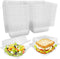 100Pcs Clear Plastic Take Out Containers,Square Hinged Food Container,Disposable Clamshell Dessert Trays Holders Boxes for Cake,Salad,Sandwiches,Hamburger,Pasta,Chips,5 x 4.7 x 2.8 Inch