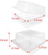 100Pcs Clear Plastic Take Out Containers,Square Hinged Food Container,Disposable Clamshell Dessert Trays Holders Boxes for Cake,Salad,Sandwiches,Hamburger,Pasta,Chips,5 x 4.7 x 2.8 Inch