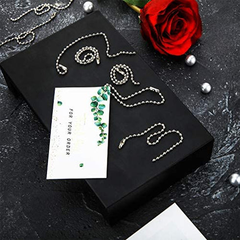 WILLBOND 150 Pieces Shower Curtain Hooks Bathroom Shower Curtain Rings Chain Keychain Ball Key Rings, 6 Inch (Silver)