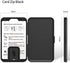 Sinjimoru Phone Card Holder Stick-on Phone Card Case, Phone Wallet Credit Card Holder on Back of Phone with up to 3 Cards and Cash Storage. Card Zip Black