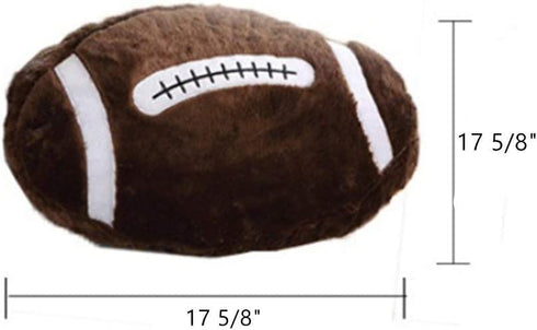 XIZHI 17 5/8 Basketball Plush Pillow Fluffy Durable Stuffed Football Throw Pillow Ball Sports,Ball Pillow Soft Durable Sports Toy Sofa Room Decoration Soft Sports Toy Gift (Football)