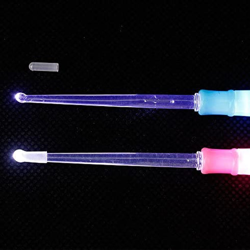 Airgoesin 2 Lighted Tonsil Stone Remove Tool, 10 Tips, Tonsillolith Pick + Case Oral Clean Longer Attachment