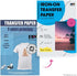 PPD Inkjet PREMIUM Iron-On White and Light Color T Shirt Transfers Paper LTR 8.5x11” Pack of 10 Sheets (PPD001-10)