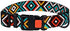 CollarDirect Purple Geometric Dog Collar, Pet Collar for Small Medium Large Dogs or Puppies with Quick Release Buckle, Yellow Orange Pattern, Adjustable Nylon (Teal, Neck Fit 10"-13")