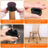 24 PCS Extra Small Silicone Chair Leg Floor Protectors with Wrapped Felt, Chair Leg Caps, Chair Leg Cups Covers, Floor Protectors for Chair, Bar Stool Leg Protectors, Fit 0.55 - 0.75"(Round, Black)