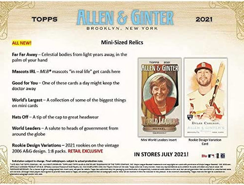 Topps 2021 Allen & Ginter Baseball Value Box