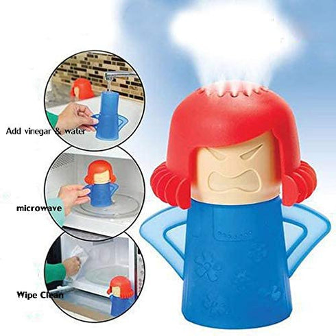 FYGAIN Angry Mama Microwave Cleaner, Microwave Oven Steam Cleaner, Angry Mom Steamer Cleaning Crud Easily in Minutes, Steam Cleans and Disinfects with Vinegar and Water for Kitchen