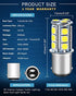 Qoope 1142 1076 LED Bulb for RV, 1004 BA15D White Light Bulb Replacement for 12V Camper Trailer Motorhome Boat Interior Light, 5050 18SMD Double Contact Bayonet,#90 Yard Landscape Bulb (10 Pack)