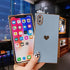 MTBacon Compatible with iPhone X, iPhone Xs Square Case, Cute Love Heart Case for Women Girls Camera Lens Protection Electroplate Reinforced Corners Shockproof Case for iPhone X/XS - Lavender Grey