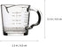 Cabilock Double Spouts Espresso Shot Glass Cup with Scale Temperature Resistant Glass Measuring Cup with Pouring Handle