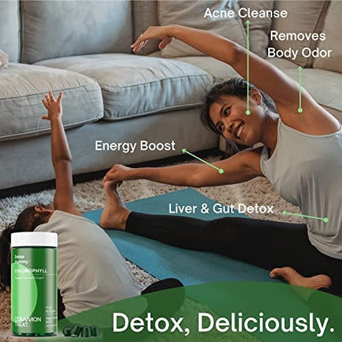 Chlorophyll Gummies – Energy Boost | Immune System Support | Internal Deodorant | With Ashwagandha | 0 Sugar, Vegan, 50% More Potent than (Pills, Liquid, Water Drops, Tablets, or Capsules) Apple Taste