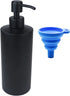 Soap Dispenser, Matte Black Stainless Steel Hand Soap Dispenser, Anti-Rust and Leak Metal Pump Hand Lotion Dispenser for Kitchen, Bathroom and Bedroom (18 Ounce / 550ML)