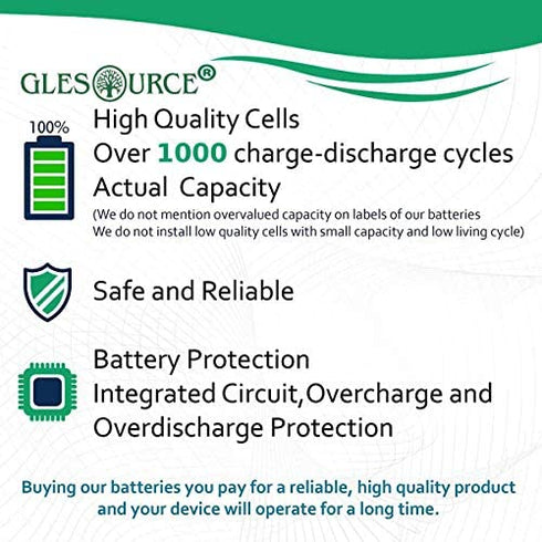 GLESOURCE(1PACK) 300-03864-1 Battery 7.2V for Honeywell Alarm Lynx WALYNX-RCHB-SC Honeywell Lynx Touch K5109, L3000, L5000, L5100 ADEMCO 300-06868 1100mAh