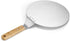 Metal Pizza Peel with Handle by ABIGAIL AND GREY - Stainless Steel Pizza Paddle and Pizza Spatula for Baking Homemade Pizza and Bread - Round 10" with Wood Handle