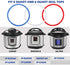 Sealing Rings for Instant Pot Accessories of 6 Qt Models - Red, Blue and Clear, Sweet and Savory Edition - 3 Pack BPA-Free Food-grade Replacement Silicone Seal Gaskets for Instpot 6 Quart