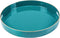 MAONAME 13" Round Tray, Teal Serving Tray with Handles, Modern Decorative Tray for Coffee Table, Plastic Ottoman Tray for Ottoman, Bathroom, Decor