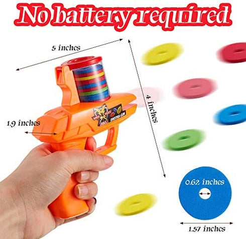 Sumind 2 Pieces Foam Disc Launcher Zip Shot Shooter Disc Shooter Random Color