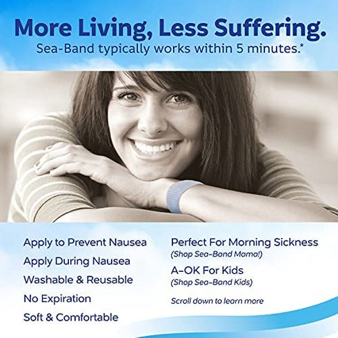 Sea-Band Anti-Nausea Acupressure Wristband for Motion & Morning Sickness