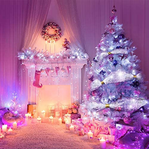 4 Rolls Christmas Poly Mesh Ribbon 10 Inch x 16 Yards, Snow Poly Mesh Ribbon Tree Decoration Mesh Ribbon Snowball Decorated Mesh Ribbon for Christmas Party Box Decoration (White)