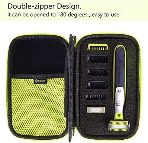 Tisnia One Blade Case for Philips Norelco One Blade Hybrid Electric Trimmer and Shaver, QP2520, QP2530, QP2620, QP2630, One Blade Case for Phillips Norelco One Blade Trimmer and Shaver - Black