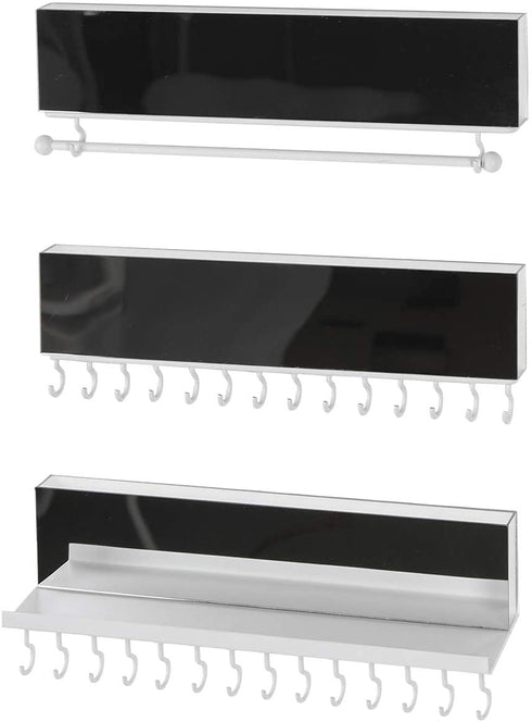 J JACKCUBE DESIGN Wall Mounted Hanging Jewelry Organizer Necklace Holder with 28 Jewelry Hooks for Earrings and Bracelets and Rod- MK610A