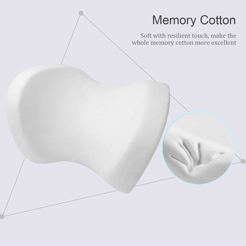 Hitish Car Neck Pillow, Ergonomic Design Headrest Neck Support Car Pillow for Cervical Pain Relief, Soft Memory Foam Travel Pillow for Driving Gaming Resting in Car and Office