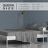 Secura Everyday Luxury Queen Bed Sheet Set 4 Piece - Soft Microfiber 1800 Thread Count 16" Deep Pocket Sheet Sets - Hypoallergenic, Wrinkle & Fade Resistant (Gray)