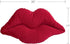 Ashler 3D Lips Throw Pillows Smooth Soft Velvet Insert Included Cushion for Couch Bed Living Room, New Red, 20 X 11 inches
