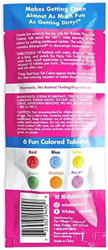 Mr. Bubble Fizzy Tub Colors (12 Packets, 9 Tablets Each)