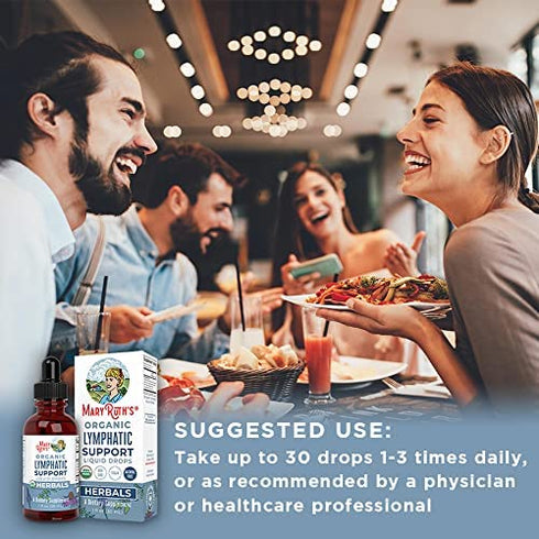 Lymphatic Drainage | Lymphatic Support Drops | USDA Organic Lymphatic Cleanse with Echinacea & Elderberry for Immune Support | Antioxidant & Immune Defense | Vegan | Non-GMO | 30 Servings