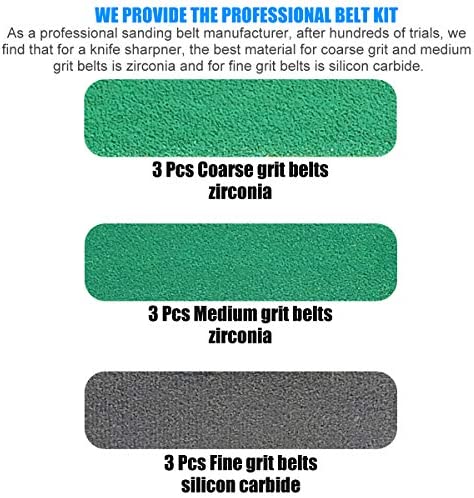 12 PCS 1/2" x 12" Replacement Belt Kit for Work Sharp WSKTS & WSKTS-KT Knife & Tool Sharpener and Combo Knife Sharpener