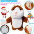 Tonmp Brown Talking Hamster Mouse Toy - Repeats What You Say and Can Walk - Electronic Pet Talking Plush Buddy Hamster Mouse as Party Gift (Brown)