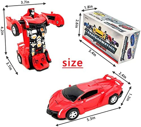 FQDVM Transformers Robot Car 2 in 1 Best Toys for 3 4 5 6 7 8 Year Old Kids? Christmas Birthday Gifts for 3-12 Year Old Boys Girls(Red)