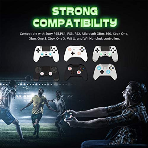 28 Pieces Cat Thumb Grips Caps Replacement Cat Claw Joystick Cap Silicone Cat Analog Stick Cover Compatible with PS5 PS4 PS3 PS2 Xbox 360 Xbox One Controllers