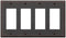Amerelle Manhattan Quadruple Rocker Cast Metal Wallplate in Aged Bronze