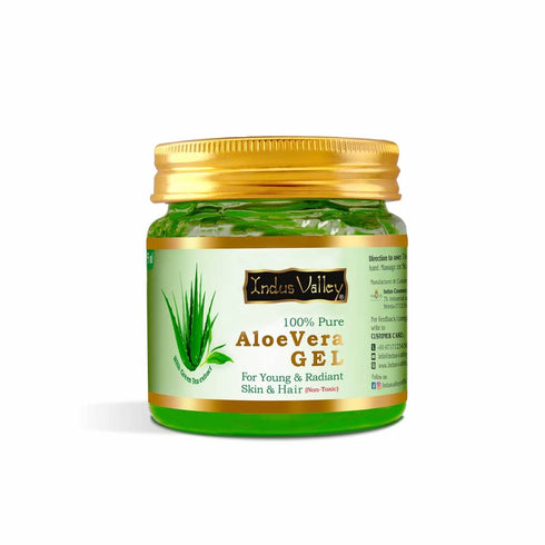 INDUS VALLEY Non-Toxic Aloe Vera Gel for Acne, Scars, Glowing & Radiant Skin Treatment-175ml